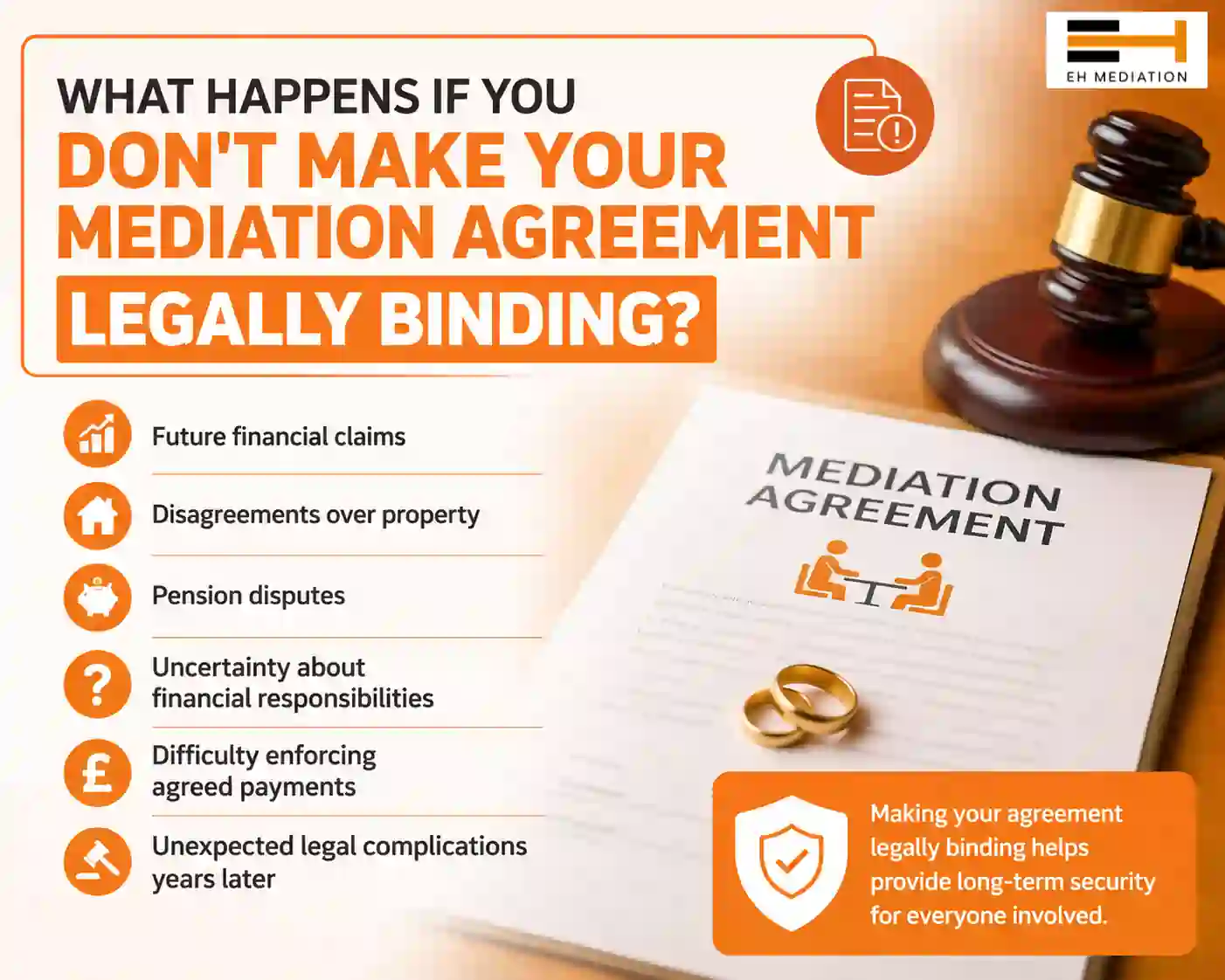 What Happens If You Don't Make Your Mediation Agreement Legally Binding Gloucester?